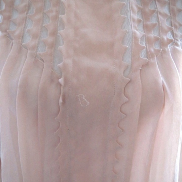 MAX AZRIA COUTURE RUNWAY PINK SHEER TOP EDGY S NEW - Picture 4 of 8